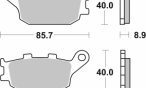  sprednje / prednje zavorne ploščice organske od Brenta BR3072  (primerljivo FA174, MCB634, 07HO3607)